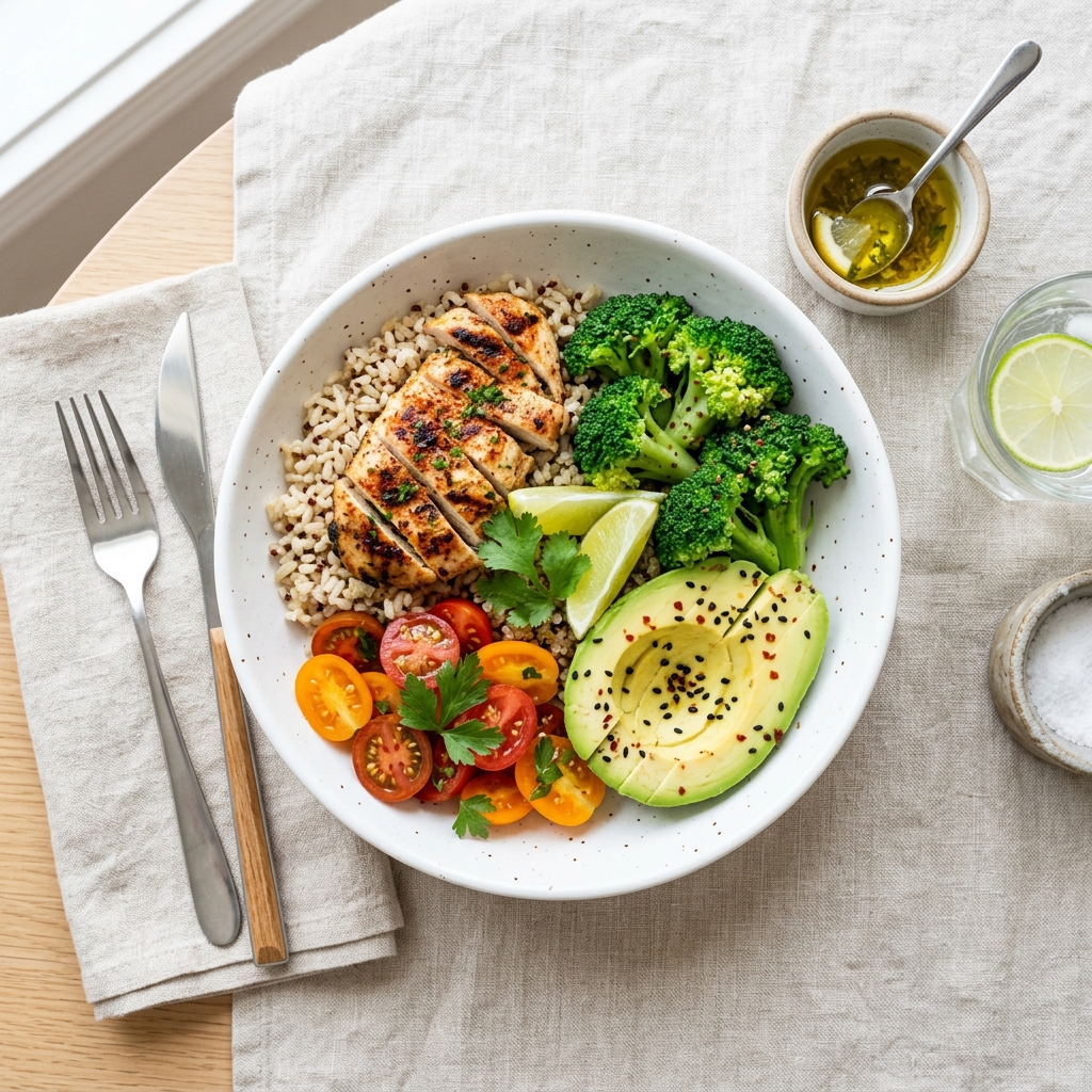 Healthy meal bowl